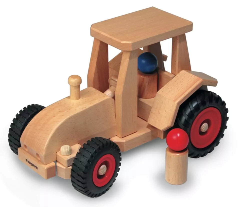 Stapelstein Toy Electronic Learning Tablets for Preschool LearningFagus houten tractor met kap F10.29