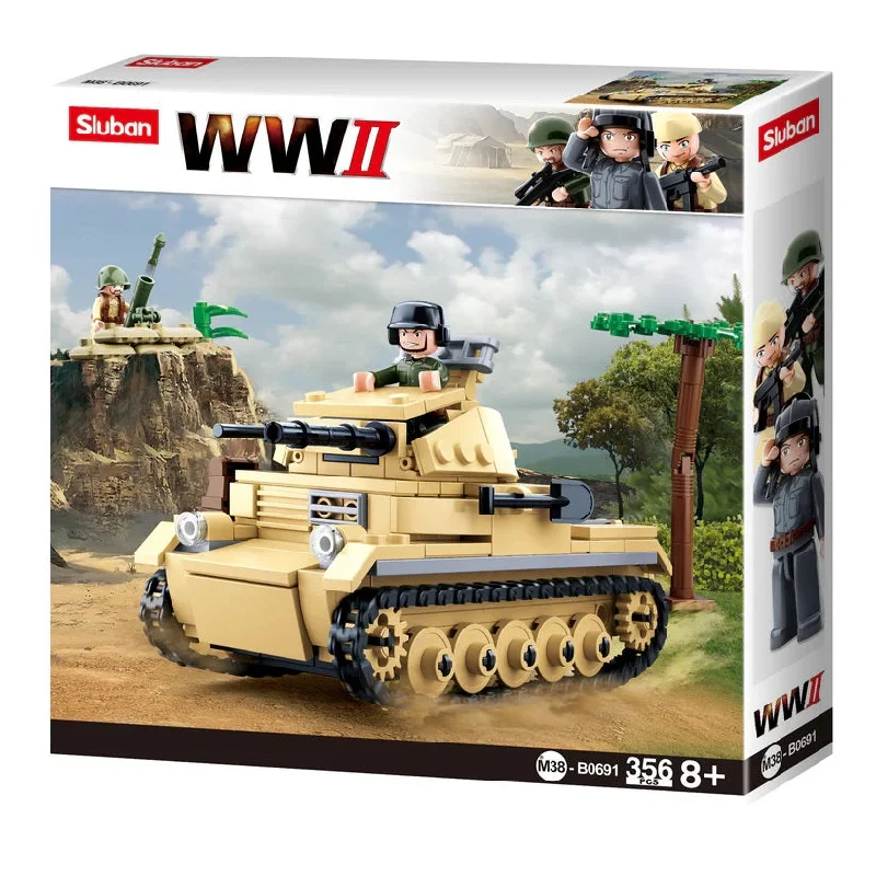 Sustainable Small - Scale Wooden Building Blocks for Pocket - Sized CreativitySLUBAN WW2 TANK PANZER 2