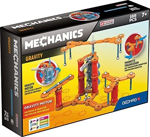 High - Grade Solid Wooden Building Blocks with a Puzzle - Solving FeatureGeomag Mechanics Gravity Motion Building Set - 168 piece