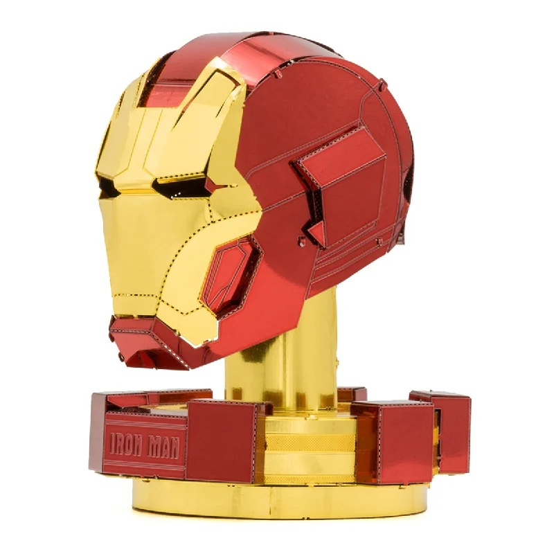 Hand - Made Wooden Building Blocks with a Transportation - Themed Collection3D Metal Model Kit Marvel Avengers Iron Man Helmet