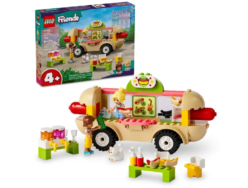 Solid Wood Educational Building Blocks for Developing Spatial Skills in KidsHot Dog Food Truck