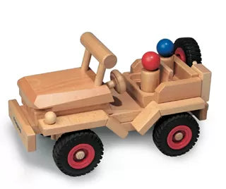 Environmentally - Friendly Stapelstein Toy Recycled Plastic TrucksFagus houten jeep F10.75