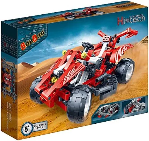 Solid Wood Building Blocks with Removable Parts for Customizable CreationsHi Tech Racer Car Banbao Blocks 6955