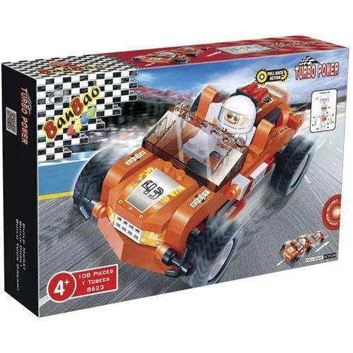 Sustainable Wooden Building Blocks in Geometric Shapes for Advanced ConstructionBuggy Pull Back Racer 8623 Banbao