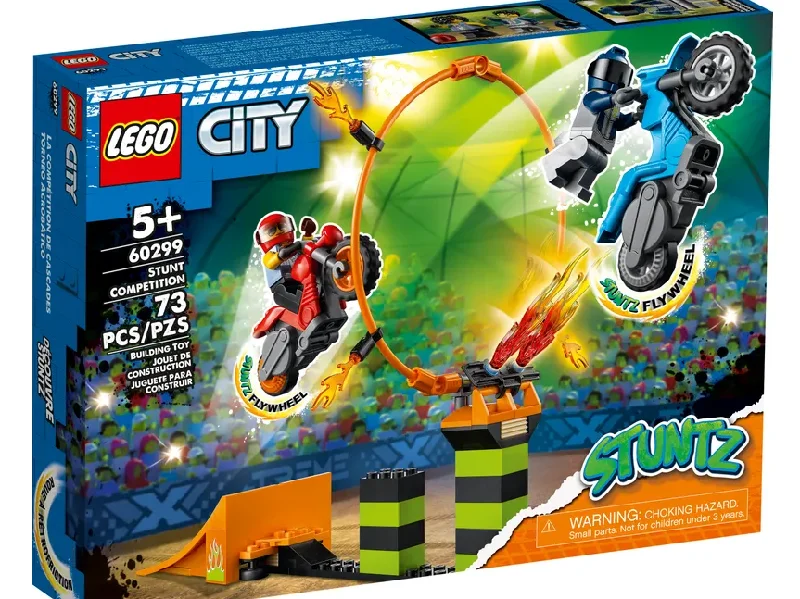 Natural Wood Building Blocks with a Space - Exploration Play Set ThemeLego City Stunt Competition