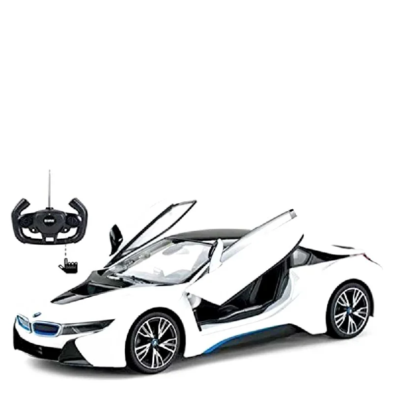 Kids' Plastic Pedal - Powered Tricycle with a Storage Basket and Safety Features1:14 RC BMW i8 W/Open Doors | White