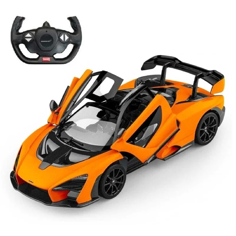 Slot Car Racing Set featuring Formula 1 Cars and a Multilane Track1:14 RC McLaren Senna With Fully Functional Toys Car | Orange