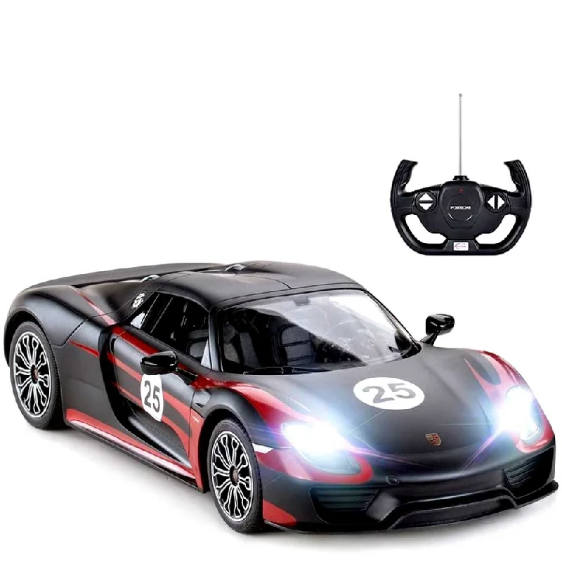 Kids' Plastic Pedal - Powered Tricycle with a Storage Basket and Safety Features1:14 RC Porsche 918 Spyder | Black