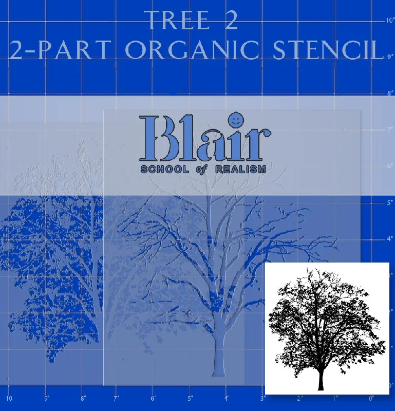 Hand - Made Wooden Painting Apron Hooks for a Rustic Studio LookBlair Stencil - Summer Tree