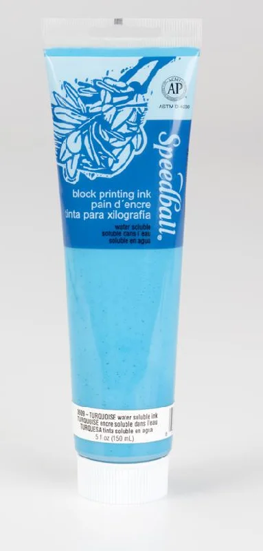 Sustainable Wooden Sculpture Carving Tools for Creating Artistic FiguresBlock Ink 150ml- Turquoise