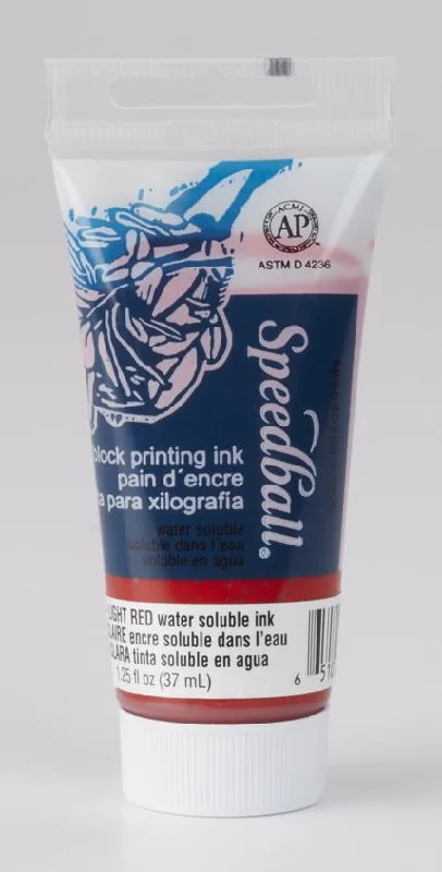 Hand - Carved Wooden Stencils for Intricate Patterns in Handicraft ProjectsBlock Ink 37ml- Light Red