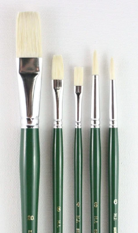 Hand - Turned Wooden Paint Roller Handles for Large - Scale Painting ProjectsBrush - Set/5 Oil & Acrylic