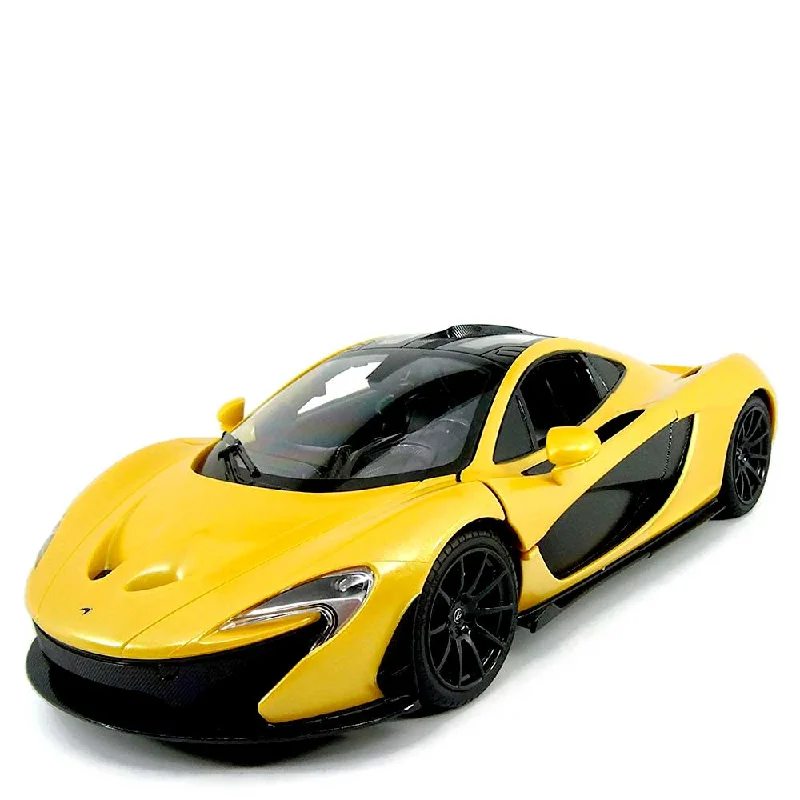 Battery - Powered Miniature Train for Indoor Home Layouts with Sound EffectsToy Model Sport Car 1:14 Scale with RC McLaren P1 With Lights and Open Doors | Yellow