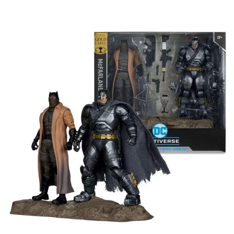 DC Multiverse Knightmare Batman & Armored Batman Dawn Of Justice 2-Pack (Gold Label) 7" Inch Scale Action Figures - McFarlane Toys