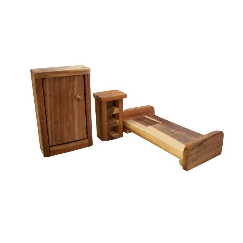 Traditional Wooden Domino Set with Engraved Numbers for Family Game NightsDoll Bedroom Furniture