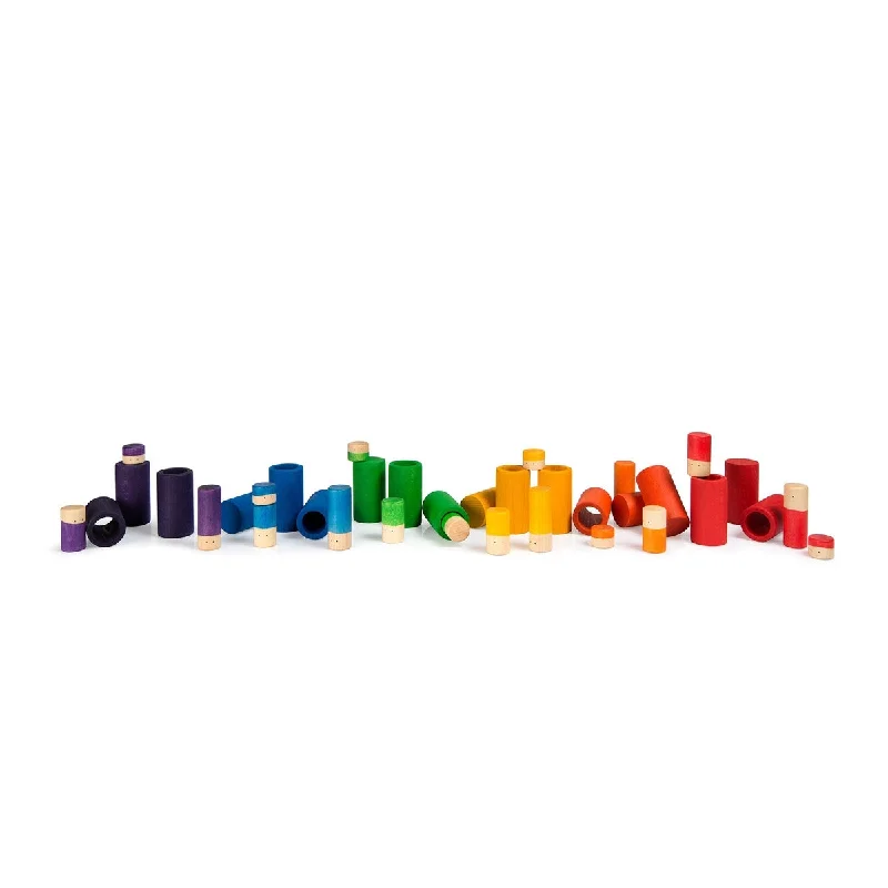 Eco - Friendly Wooden Building Blocks Set with Magnetic Connectors for Creative ConstructionGrapat LO