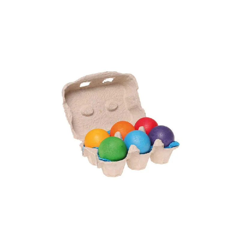 Hand - Carved Wooden Alphabet Blocks for Early Learning and Toddler DevelopmentGrimm's small rainbow balls, 6 pcs