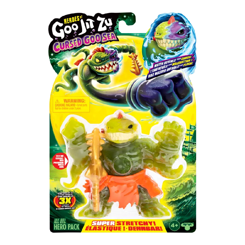 Sonic the Hedgehog Action Figure with Super - Speed Base and Ring CollectiblesHeroes Of Goo Jit Zu Cursed Goo Sea S10 Hero Pack - Ill Eel