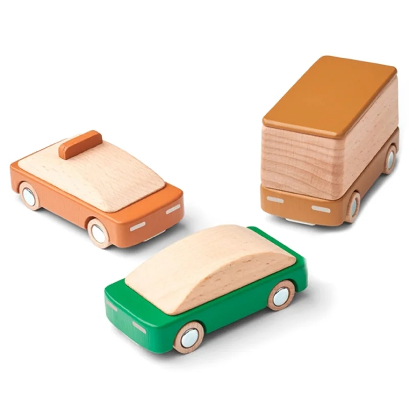 Battery - Operated Ride - On Tractor for Toddlers with Farmer - Themed AccessoriesLiewood Village Cars 3-Pack Mustard Mix