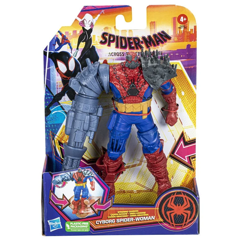 Pokémon Pikachu Action Figure with Electric - Charge LED and Poké BallMarvel Spider-Man Across The Spider-Verse Deluxe Figure Spinning Cannon Cyborg Spider-Woman