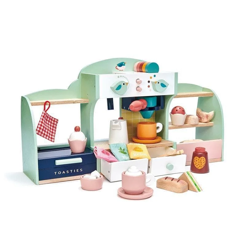 Eco - Friendly Wooden Building Blocks Set with Magnetic Connectors for Creative ConstructionMini Chef Bird's Nest Cafe