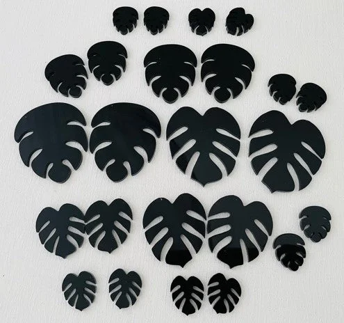 Hand - Carved Wooden Stencils for Intricate Patterns in Handicraft ProjectsMold Making Acrylic Blanks - 24PC Monstera Leaf