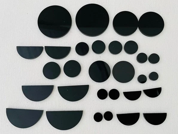 Solid Wood Painting Panels for Acrylic and Watercolor ArtistsMold Making Acrylic Blanks - 30PC Circles & Half Circles