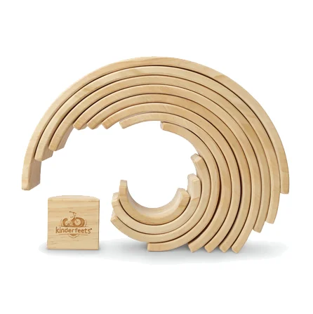 Sustainable Solid Wood Puzzle Set with 50 Pieces for Family Bonding and Brain TrainingNatural Wooden Arches