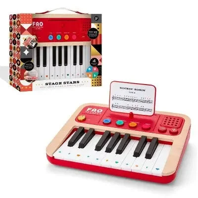 Hello Kitty Action Figure with Bow - Adorned Outfit and Miniature Sanrio ItemsFAO Schwarz Stage Stars Portable Piano and Synthesizer