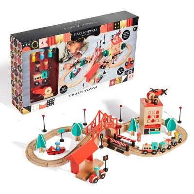 Barbie Fashionista Action Figure with Trendy Streetwear and AccessoriesFAO Schwarz Toy Wood Train and Track