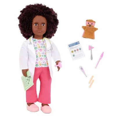 Hello Kitty Action Figure with Bow - Adorned Outfit and Miniature Sanrio ItemsOur Generation Ariya 18" Pediatrician Doll