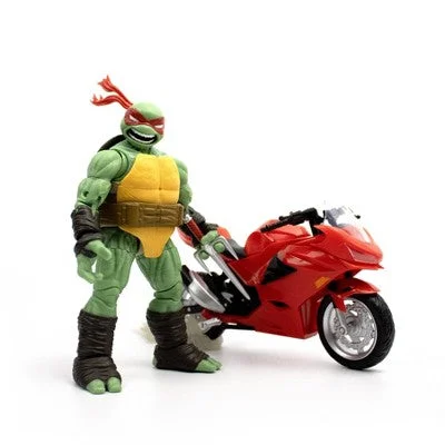 Hello Kitty Action Figure with Bow - Adorned Outfit and Miniature Sanrio ItemsNew - The Loyal Subjects TMNT Raphael with Motorcycle Deluxe Box