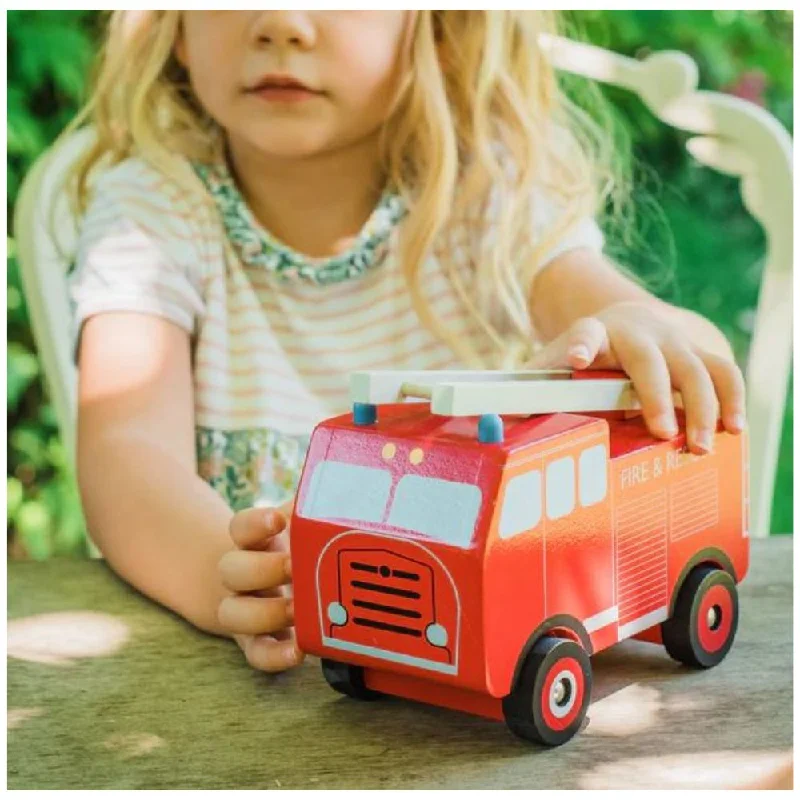 Die - Cast Model of a Military Jeep with Camouflage Paint and Weapon AccessoriesOrange Tree Toys - Vintage Wooden Fire Engine