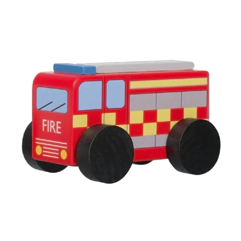 Kids' Plastic Pedal - Powered Tricycle with a Storage Basket and Safety FeaturesOrange Tree Toys - Fire Engine Wooden Toy