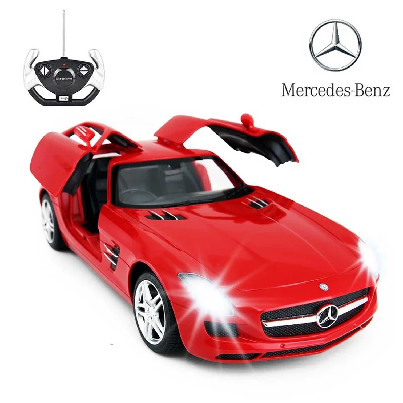 Collectible Train Set with a Steam Locomotive, Passenger Cars, and Track AccessoriesRC Mercedes Benz SLS With Open Doors And Lights | Scale 1:14 (RED)