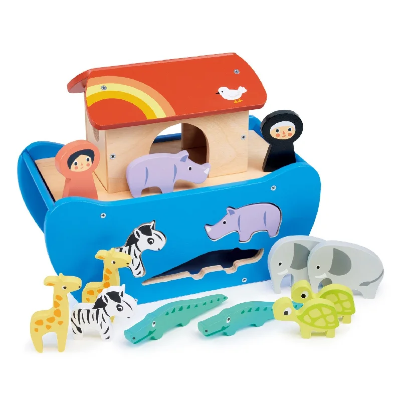 Wooden Musical Instrument Set including a Xylophone and Maracas for Little MusiciansShape Sorting Animal Ark