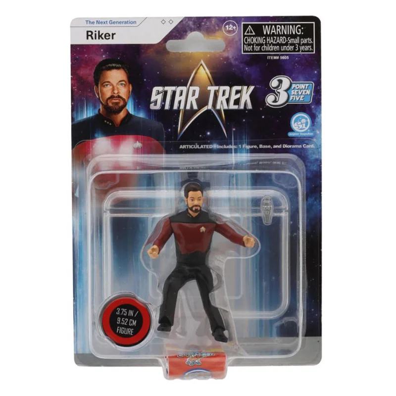 Minecraft Steve Action Figure with Crafting Table and PickaxeSuper Impulse Star Trek Next Generation Riker 3.75 Inch Action Figure