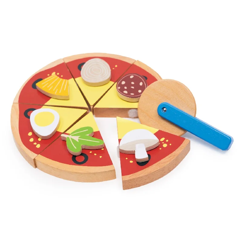 Handmade Wooden ABC Puzzle with Raised Letters for Tactile Learning ExperienceTake-out Pizza