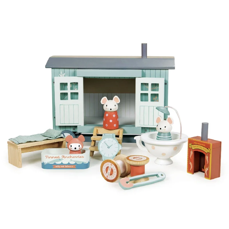 Solid Wood Construction Toy Set with Nuts, Bolts, and Tools for DIY ProjectsSecret Meadow Shepherd’s Hut