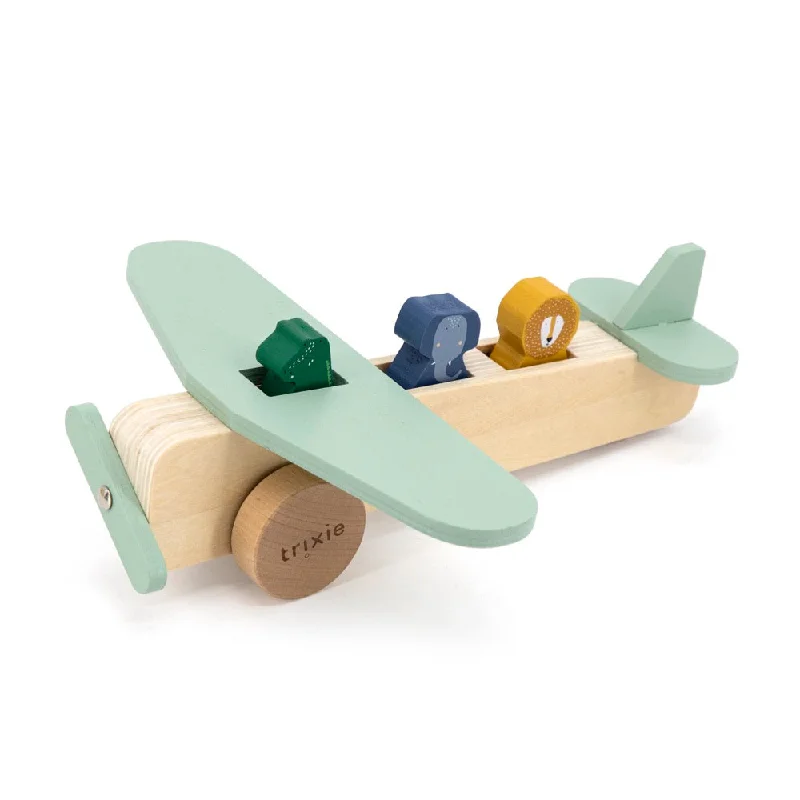 Wooden Musical Instrument Set including a Xylophone and Maracas for Little MusiciansTrixie Wooden animal airplane