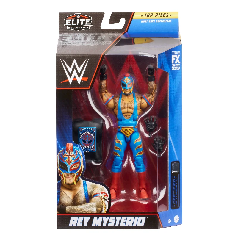 Pokémon Pikachu Action Figure with Electric - Charge LED and Poké BallWWE Top Picks Elite Collection Figure Rey Mysterio