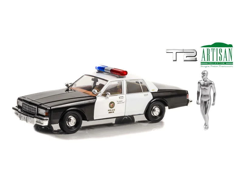 Collectible Train Set with a Steam Locomotive, Passenger Cars, and Track Accessories1987 Chevrolet Caprice Metropolitan Police w/ T-1000 Liquid Metal Android Figure (Terminator 2) Diecast 1:18 Model Car - Greenlight 19105