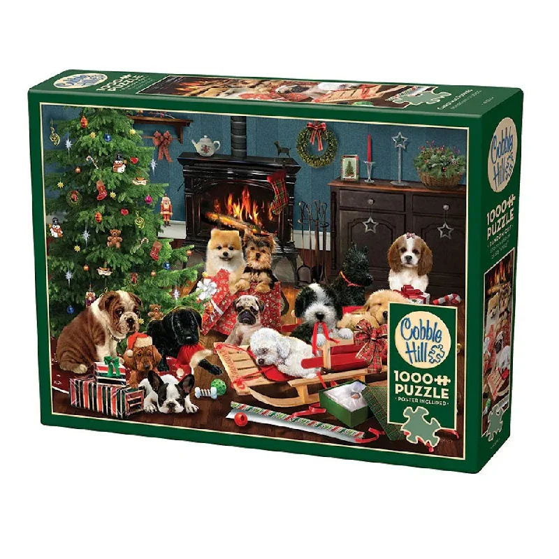 Eco - Friendly Wooden Educational Toys with a Gardening and Plant - Growing KitChristmas Puppies Puzzle