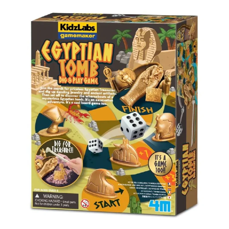 High - Grade Solid Wood Educational Toys for Improving Hand - Eye Coordination4M Egyptian Tomb Dig & Play Game