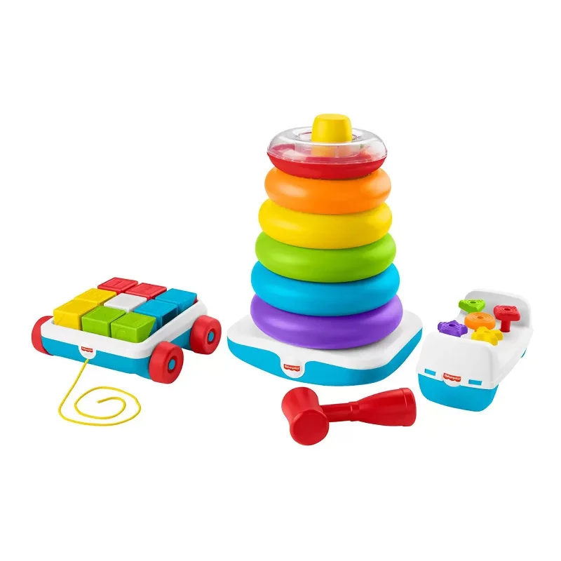 Hand - Painted Wooden Educational Toys in a Historical and Cultural ThemeFisher-Price Rockin' Fun Infant & Toddler Giant Stacking Ring Toy with Accessories