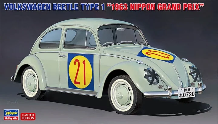 Die - Cast Model of a Military Jeep with Camouflage Paint and Weapon AccessoriesHasegawa 20623 1:24 Volkswagen Beetle Type 1 '1963 Nippon GP'