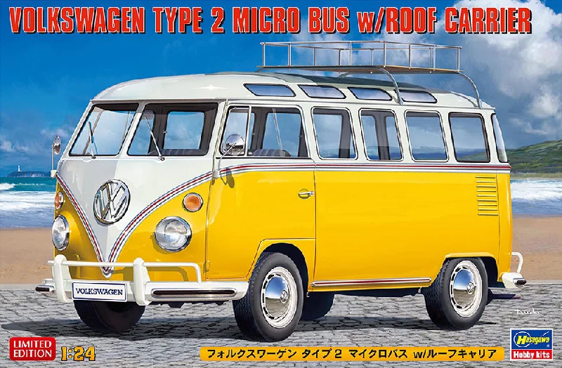 Model Kit of a 1957 Ford Thunderbird for Hobbyists to Assemble and CustomizeHasegawa 20689 1:24 Volkswagen Type 2 Micro Bus with 3D CAD Roof Rack/Carrier