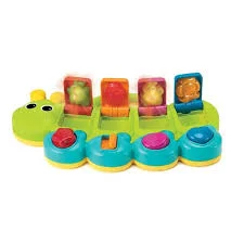 Hand - Carved Wooden Educational Toys with Alphabet - Learning BlocksLIGHT'N SOUND POP UP BUDDY TOY