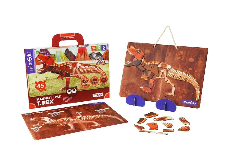 Hand - Painted Wooden Educational Toys in a Historical and Cultural ThemeMagnetic Pad T.Rex