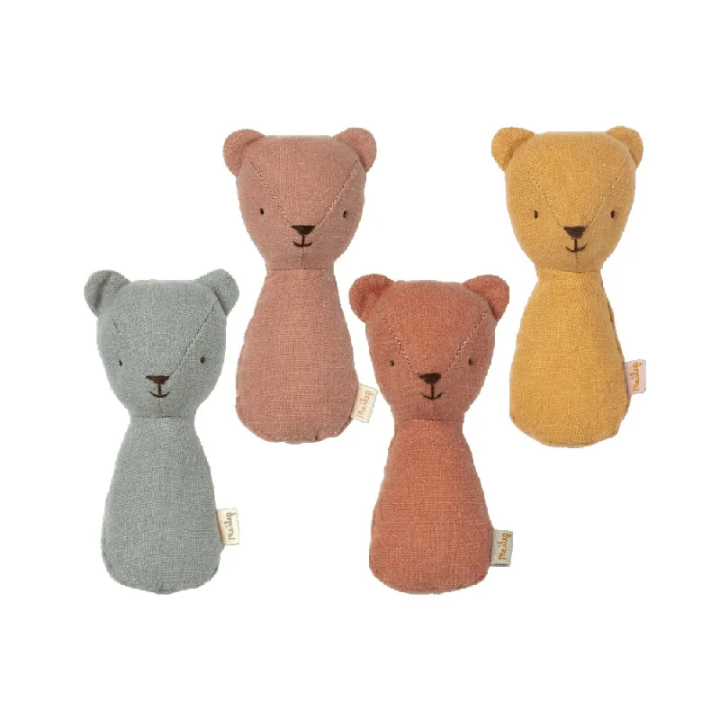 Eco - Conscious Solid Wood Educational Toys with a Social - Skills Development GameMaileg Teddy Linen Rattle - assorted colours